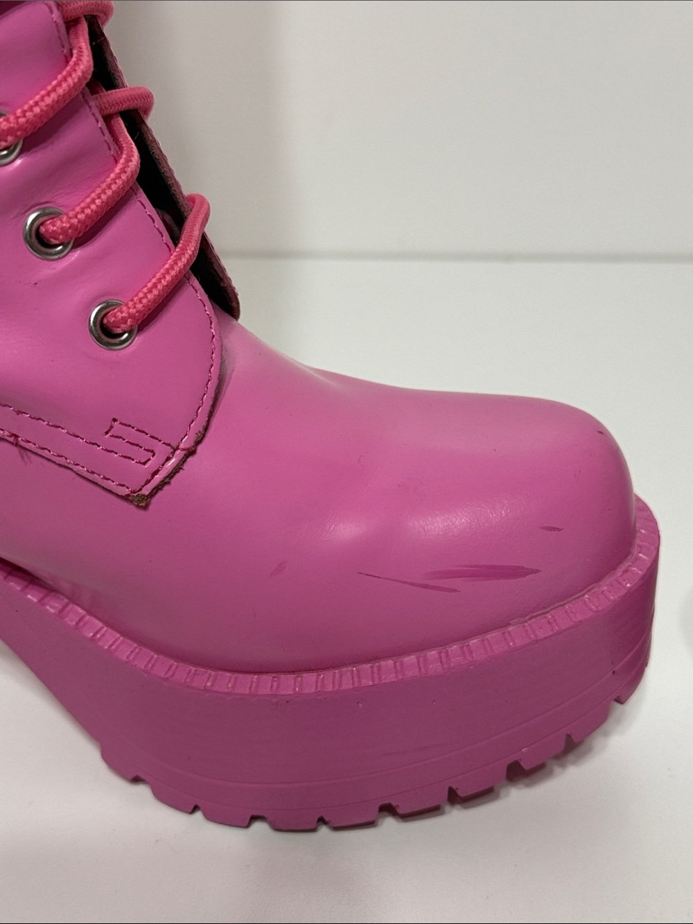ROC Boots Australia “Lash” Leather Knee-High Lace-Up Platform Boots Rare - Picture 10 of 17